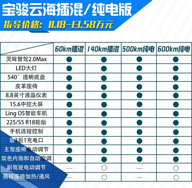 上汽通用五菱 宝骏云海 2024款 600km 纯电版