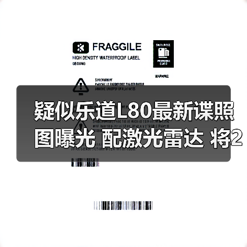 疑似乐道L80最新谍照图曝光 配激光雷达 将2026（图2）