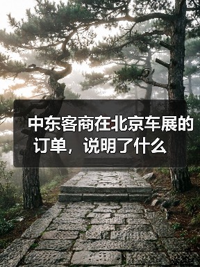 中东客商在北京车展的订单，说明了什么（图1）