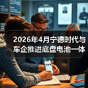 2026年4月宁德时代与车企推进底盘电池一体化，这事比你想的有意思（图1）