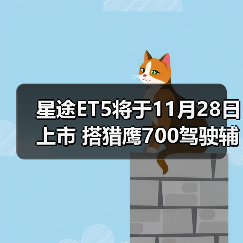 星途ET5将于11月28日上市 搭猎鹰700驾驶辅助系（图3）