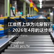 江淮搭上华为鸿蒙智行：2026年4月的这步棋，能翻身吗？（图1）