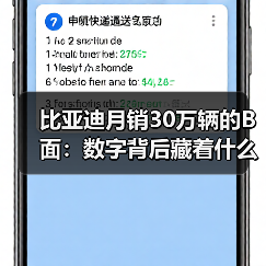 比亚迪月销30万辆的B面:数字背后藏着什么(图1) 比亚迪月销30万辆的B面:数字背后藏着什么(图1)