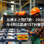 从瞧不上到打脸:2026年4月比亚迪157分登顶全球创新榜首(图1) 从瞧不上到打脸:2026年4月比亚迪157分登顶全球创新榜首(图1)