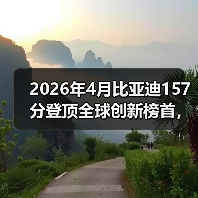 2026年4月比亚迪157分登顶全球创新榜首，这分数到底意味着什么？（图1）