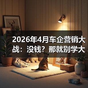 2026年4月车企营销大战:没钱?那就别学大厂烧钱(图1) 2026年4月车企营销大战:没钱?那就别学大厂烧钱(图1)