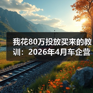 我花80万投放买来的教训:2026年4月车企营销大战如何提前锁定胜局?(图4) 我花80万投放买来的教训:2026年4月车企营销大战如何提前锁定胜局?(图4)