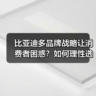 比亚迪多品牌战略让消费者困惑？如何理性选择？（图1）