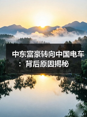 中东富豪转向中国电车：背后原因揭秘（图1）