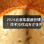 2026北京车展谁在裸泳?技术授权成车企生死战(图2) 2026北京车展谁在裸泳?技术授权成车企生死战(图2)