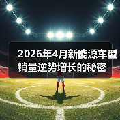 2026年4月新能源车型销量逆势增长的秘密(图2) 2026年4月新能源车型销量逆势增长的秘密(图2)