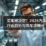 买车难决定？2026汽车行业趋势与购车决策分析（图1）