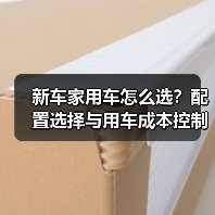 新车家用车怎么选？配置选择与用车成本控制5大方法（图1）