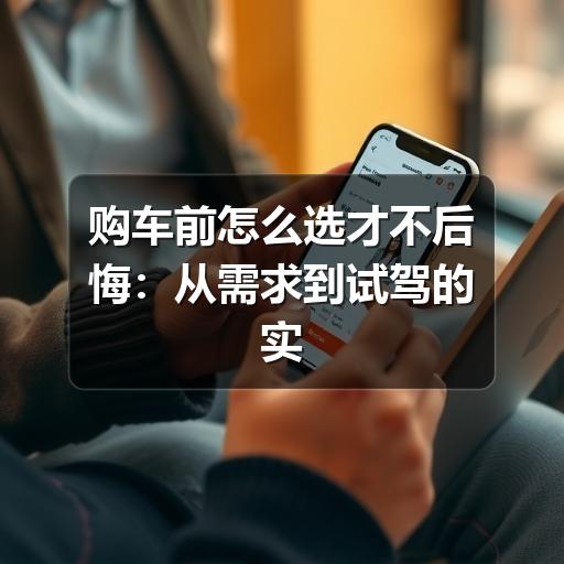 购车前怎么选才不后悔:从需求到试驾的实用指南