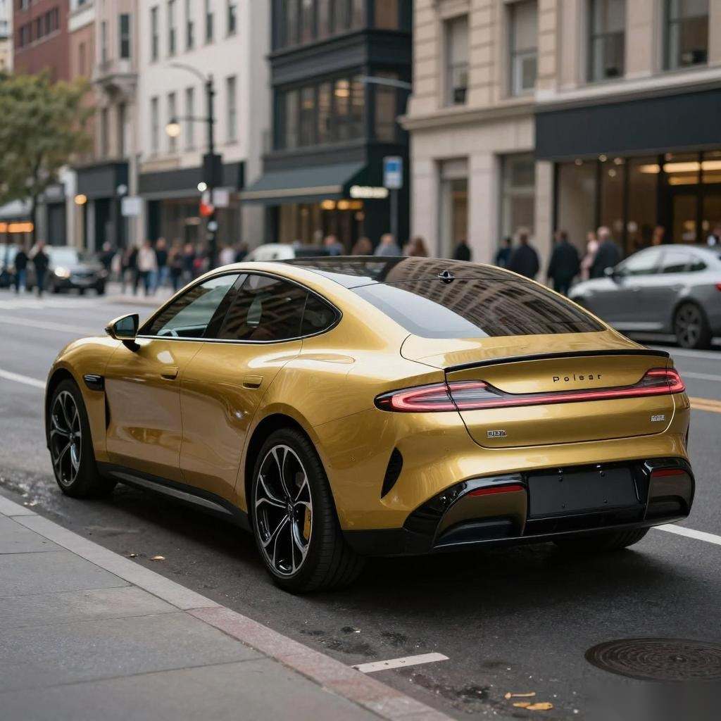 极星2025款Polestar 4实车发布 单电机版电池升级至100kWh