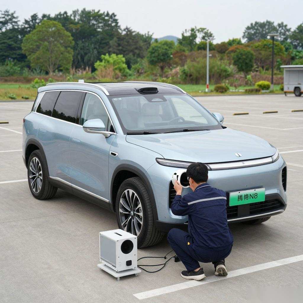 全新腾势N8路试谍照曝光 前脸设计大改配激光雷达