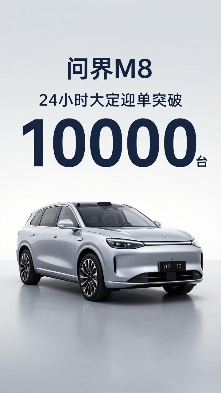 问界M8纯电版上市24小时大定破万台 售价35.98-44.98万元