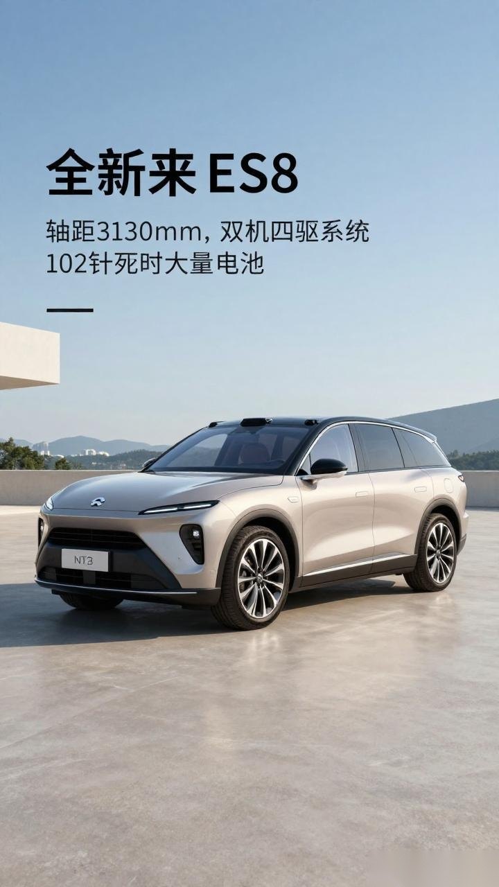 全新蔚来ES8实车亮相 搭载双电机四驱续航635km