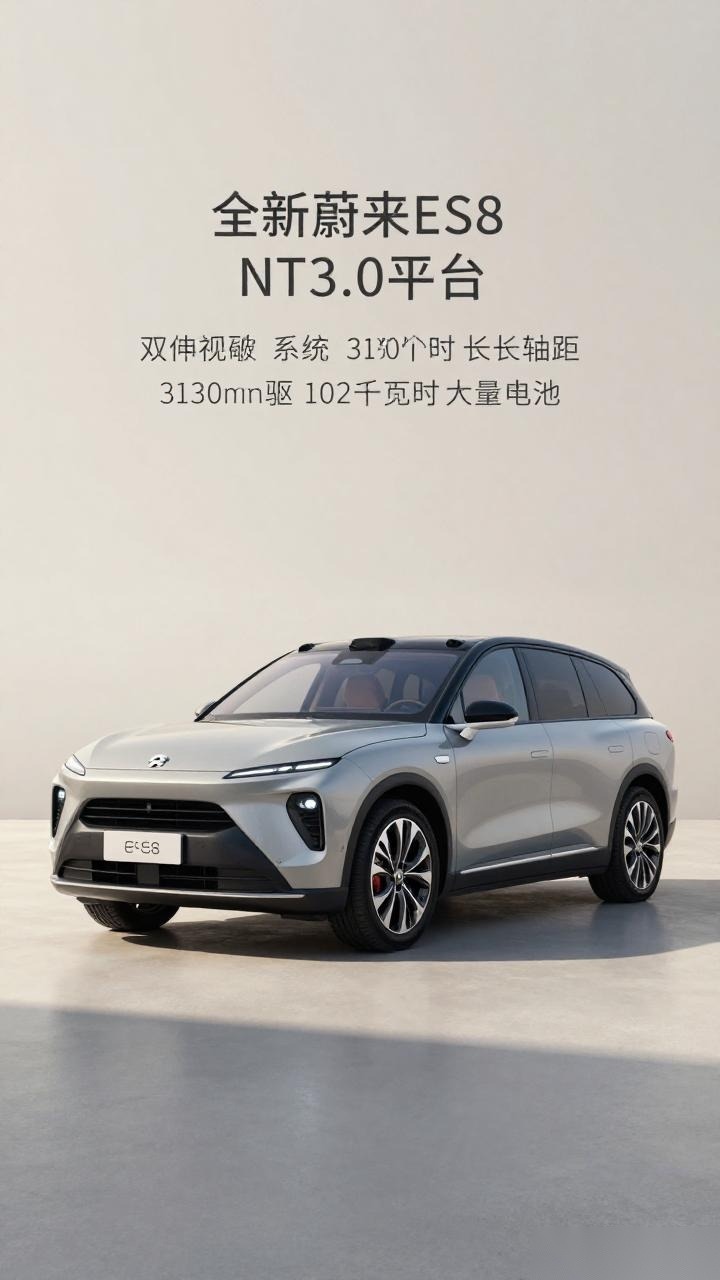全新蔚来ES8实车亮相 搭载双电机四驱续航635km 全新蔚来ES8实车亮相 搭载双电机四驱续航635km