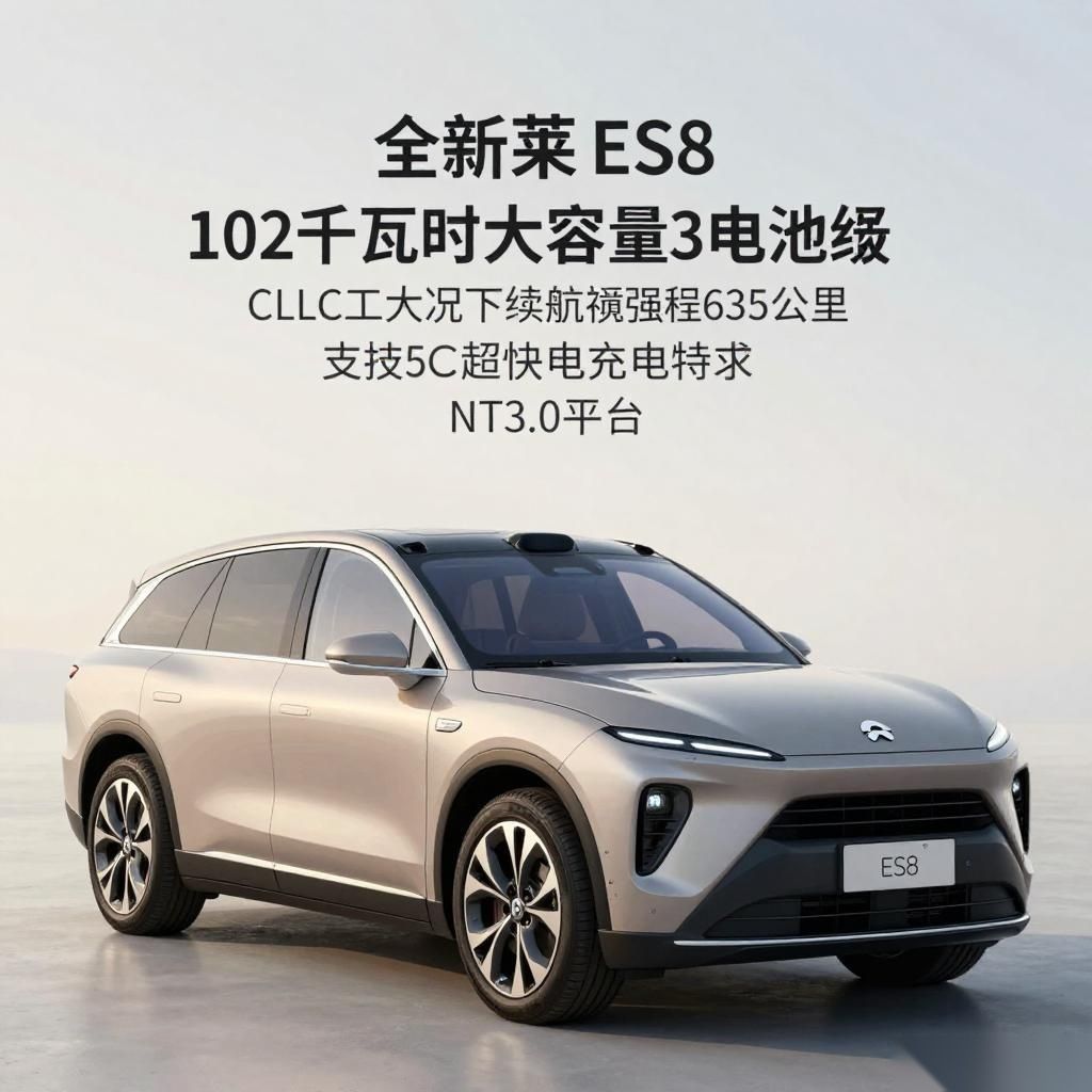 全新蔚来ES8续航635km支持5C超充 9月上市竞争问界M9