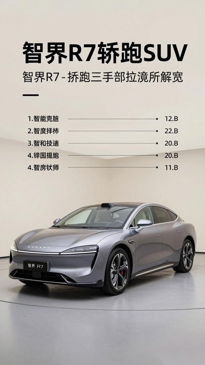 智界R7轿跑SUV外观解析 售价30-40万竞争特斯拉Model Y